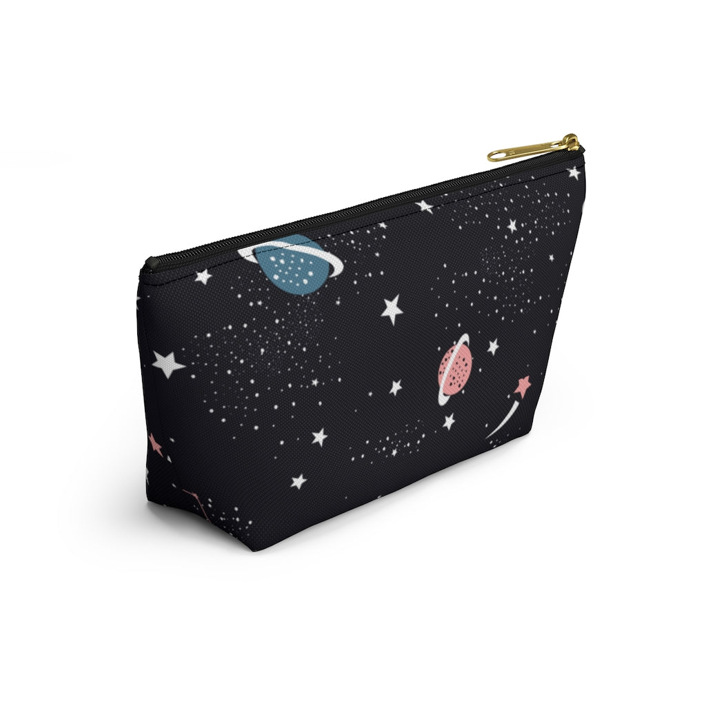 Space Galaxy Accessory Pouch w T-bottom - Puffin Lime