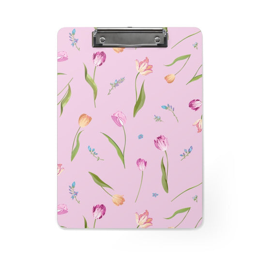 Spring Tulips Clipboard - Puffin Lime