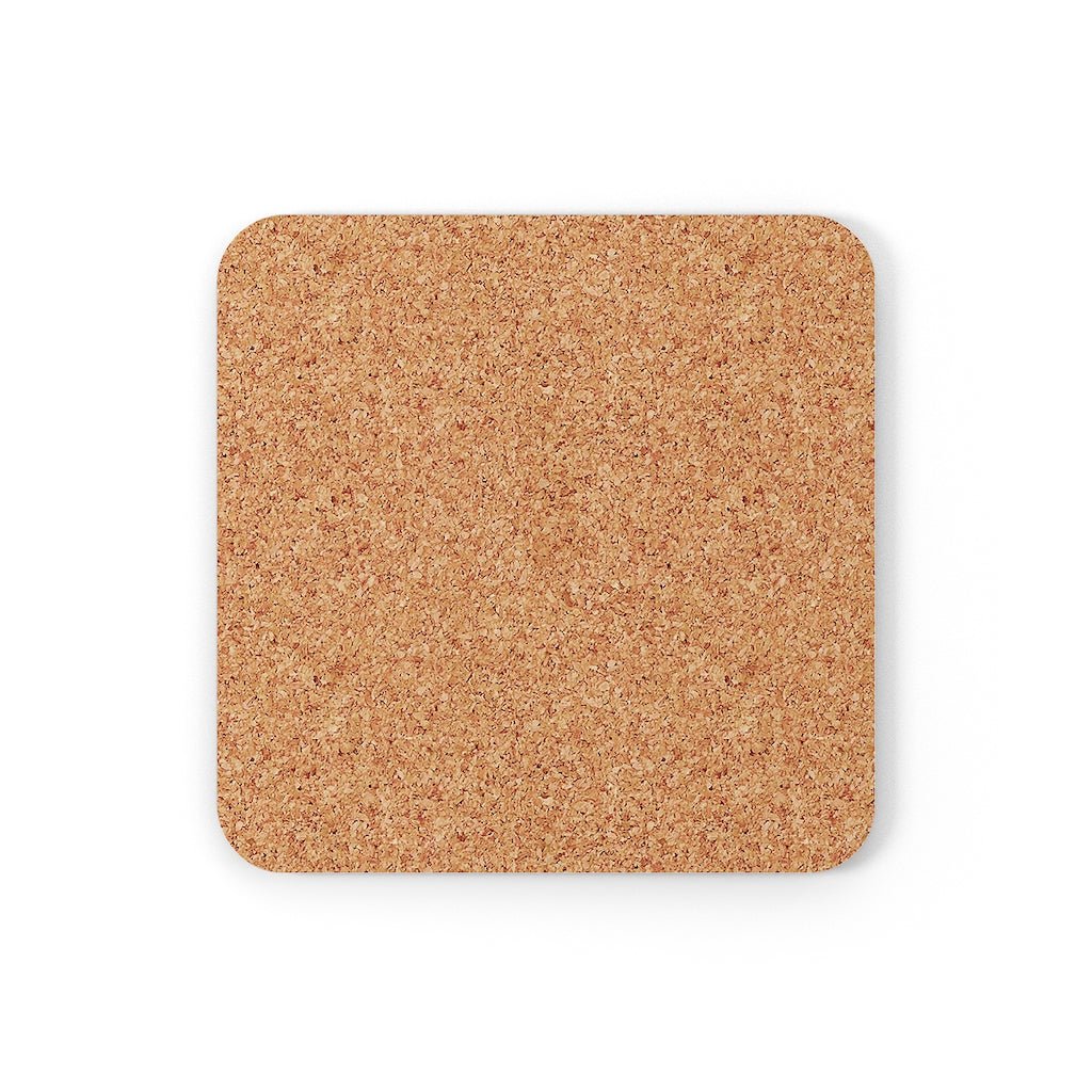 Spring Tulips Corkwood Coaster Set - Puffin Lime