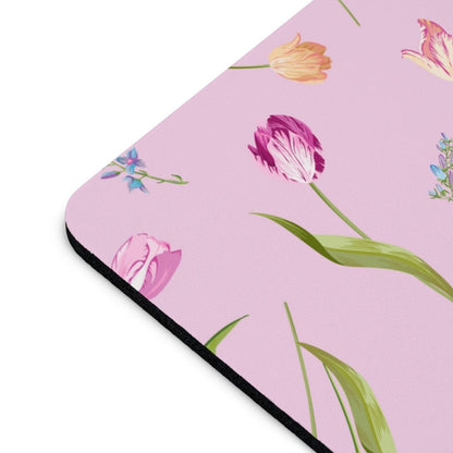 Spring Tulips Mouse Pad - Puffin Lime