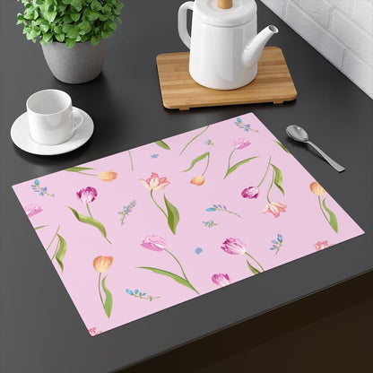 Spring Tulips Placemat - Puffin Lime