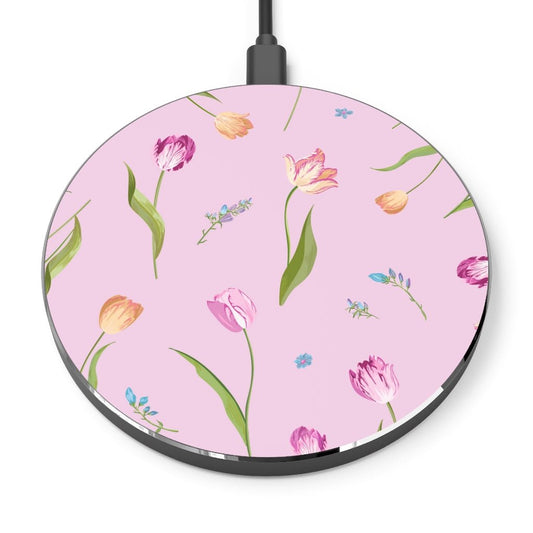 Spring Tulips Wireless Charger - Puffin Lime