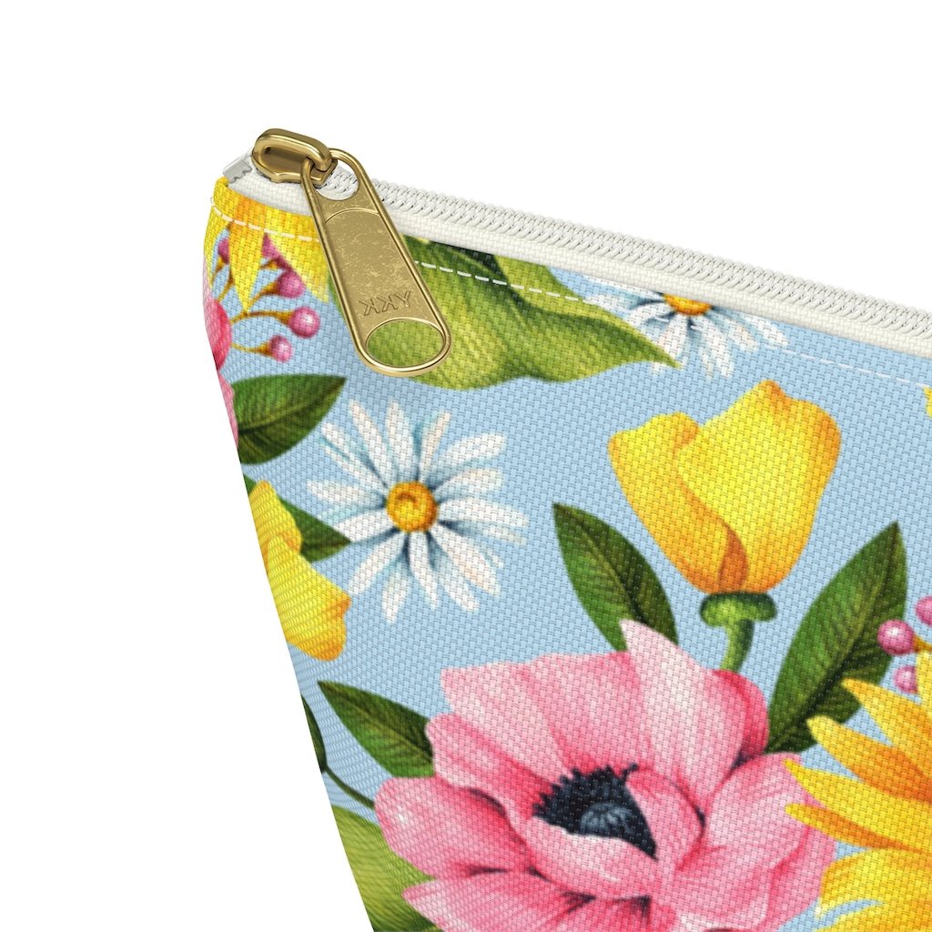 Sunflowers Accessory Pouch w T-bottom - Puffin Lime