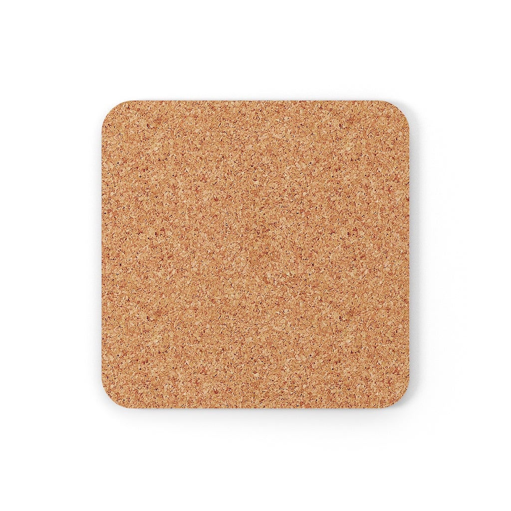 Sunflowers Corkwood Coaster Set - Puffin Lime