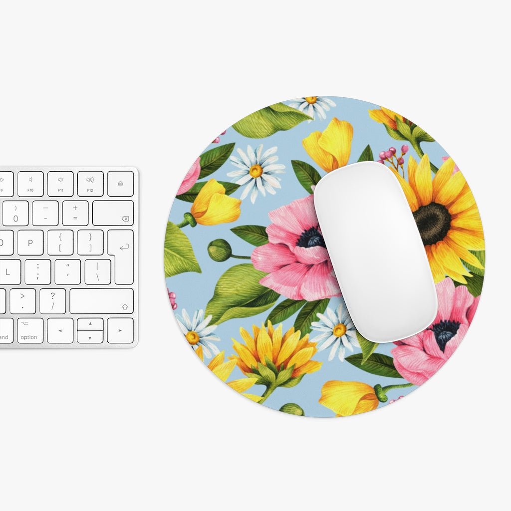 Sunflowers Mouse Pad - Puffin Lime