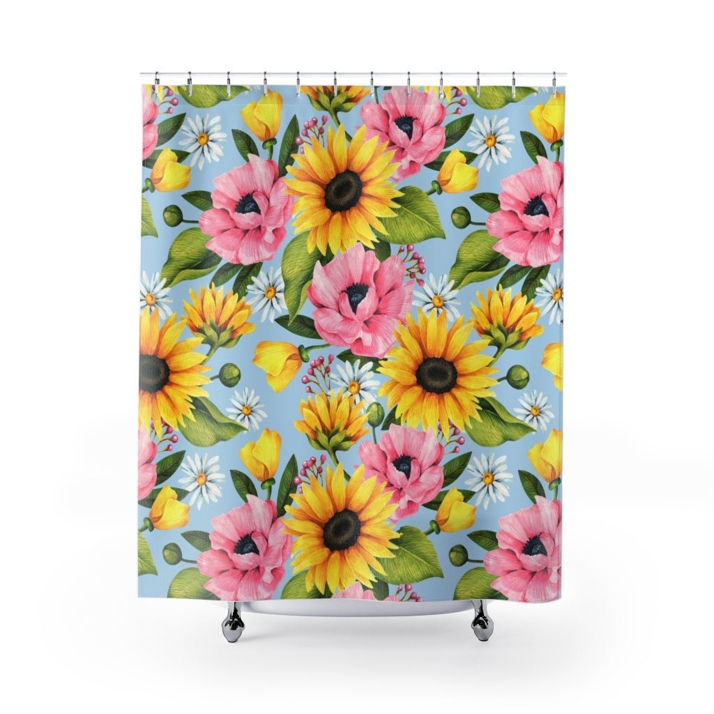 Sunflowers Shower Curtains - Puffin Lime