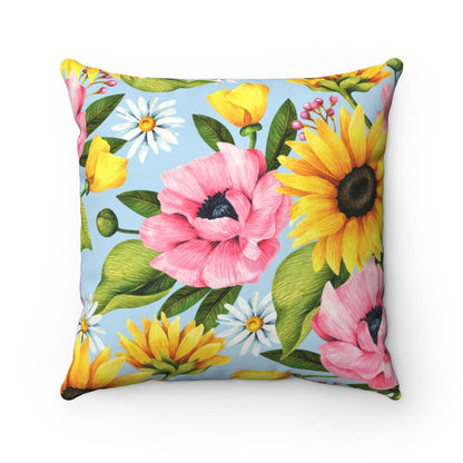 Sunflowers Throw Pillow - Puffin Lime