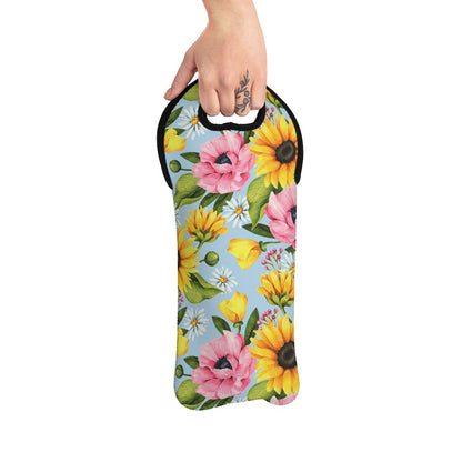 Sunflowers Wine Tote Bag - Puffin Lime