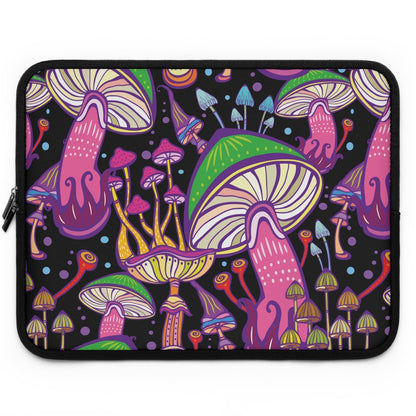 Super Mushrooms Laptop Sleeve - Puffin Lime