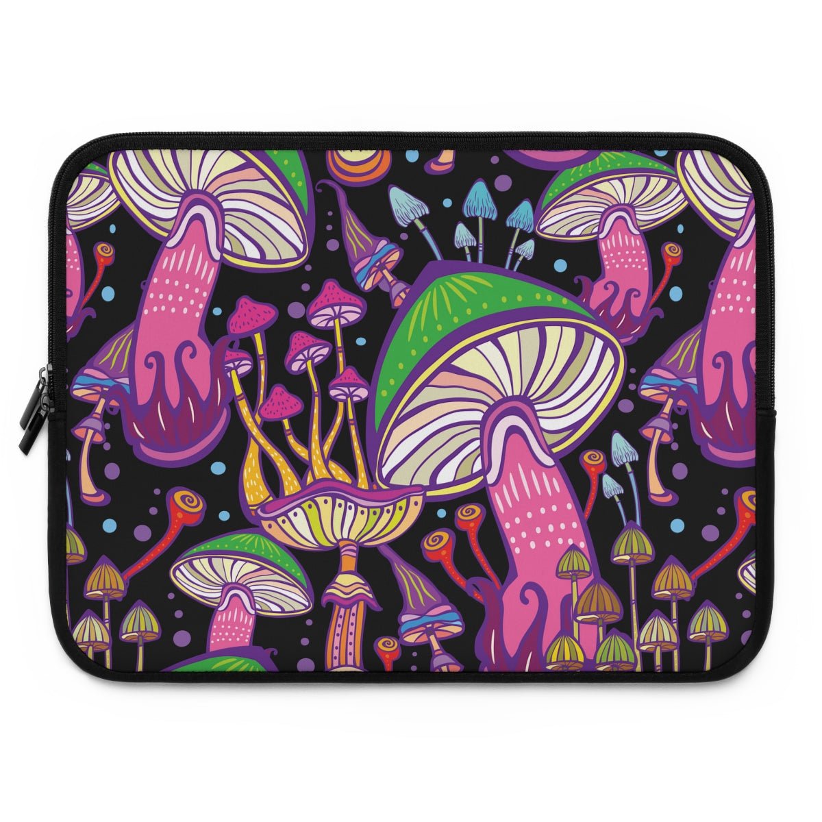 Super Mushrooms Laptop Sleeve - Puffin Lime
