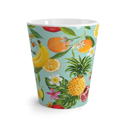 Tropical Fruits Latte Mug - Puffin Lime