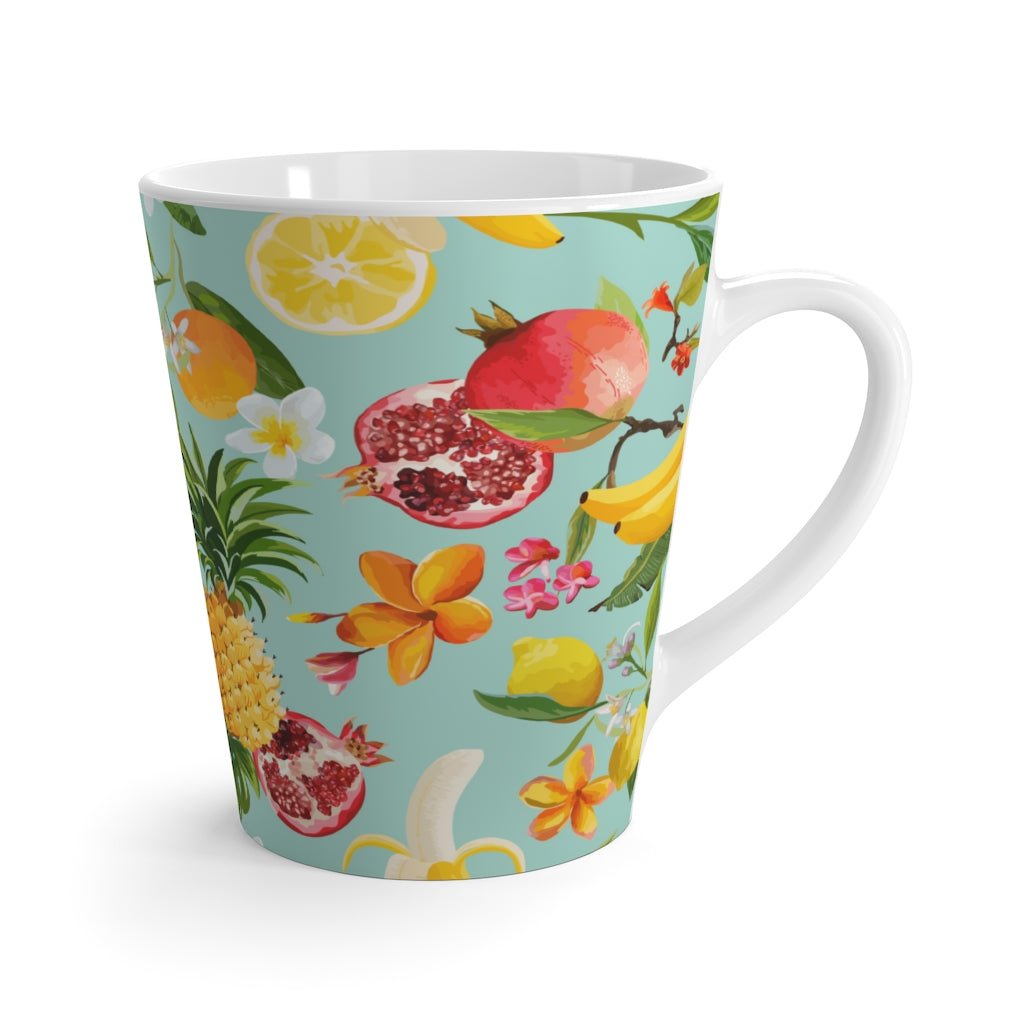 Tropical Fruits Latte Mug - Puffin Lime