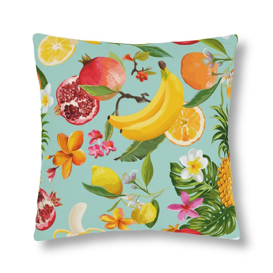 Tropical Fruits Outdoor Pillow - Puffin Lime
