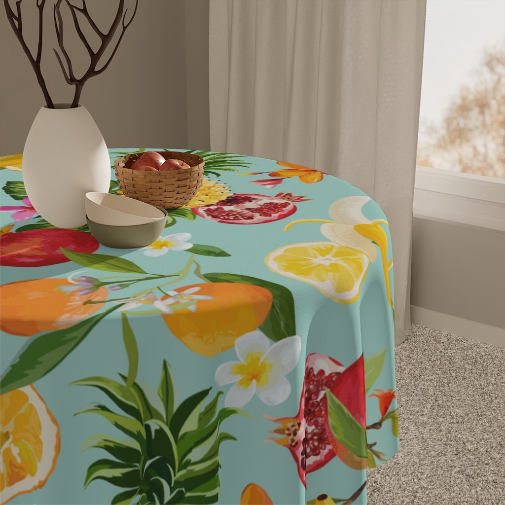 Tropical Fruits Tablecloth - Puffin Lime