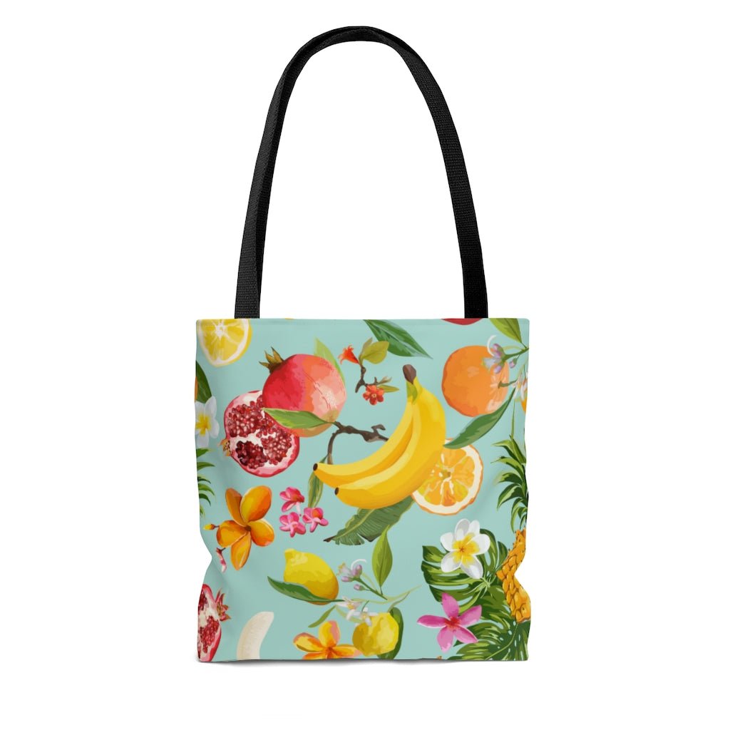 Tropical Fruits Tote Bag - Puffin Lime