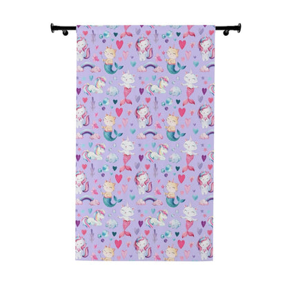 Unicorn Cats Blackout Window Curtains (1 Piece) - Puffin Lime