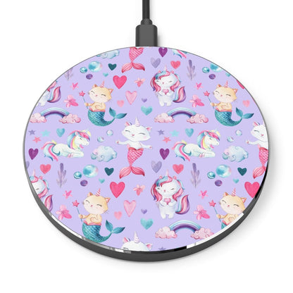 Unicorn Cats Wireless Charger - Puffin Lime