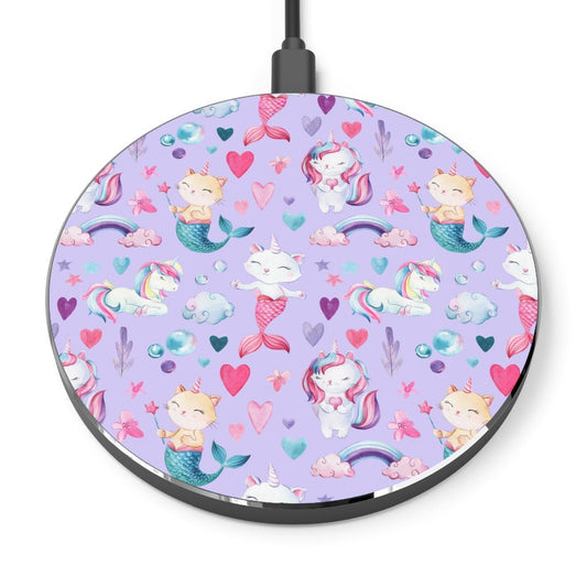 Unicorn Cats Wireless Charger - Puffin Lime