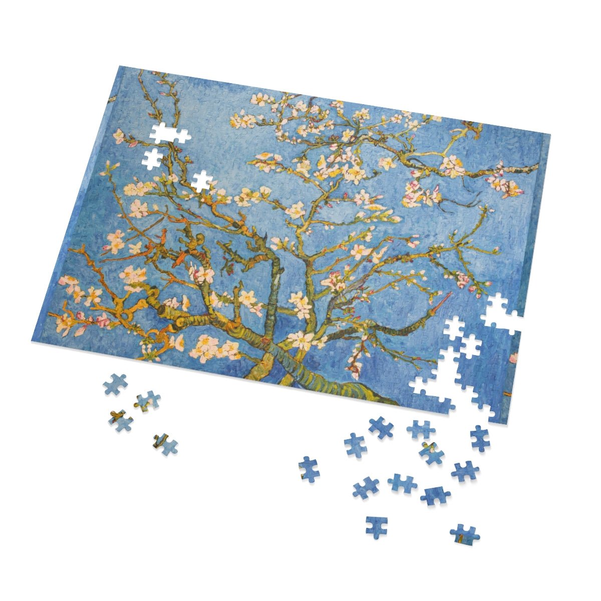 Van Gogh Blossoming Almond Tree Jigsaw Puzzle - Puffin Lime