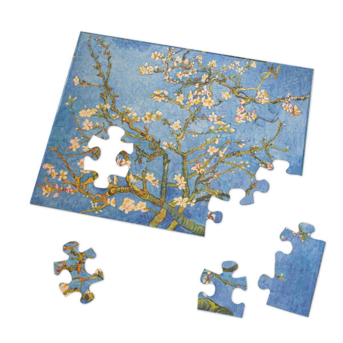 Van Gogh Blossoming Almond Tree Jigsaw Puzzle - Puffin Lime