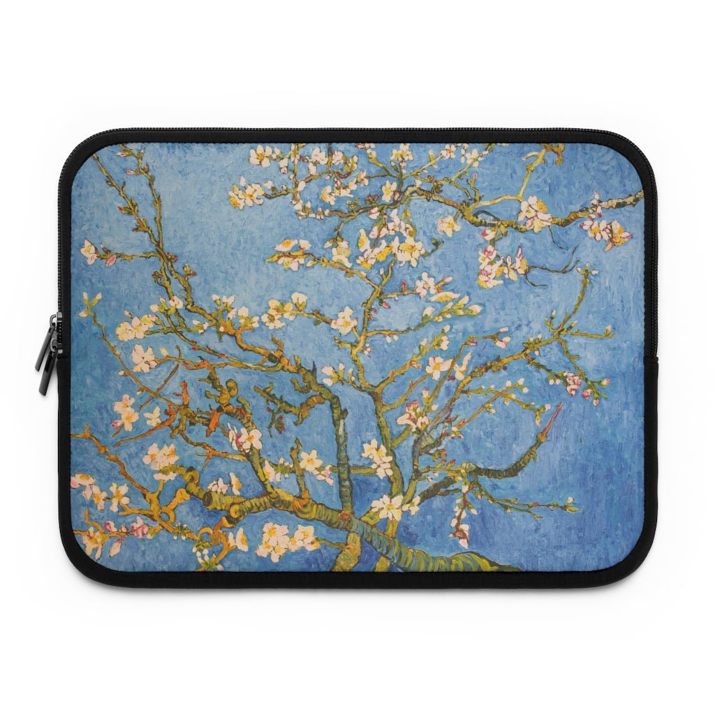 Van Gogh Blossoming Almond Tree Laptop Sleeve - Puffin Lime