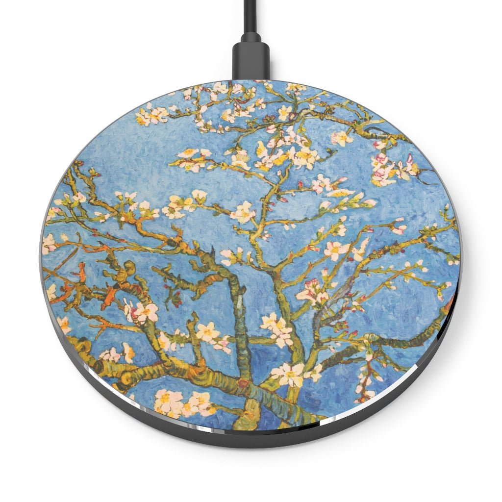 Van Gogh Blossoming Almond Tree Wireless Charger - Puffin Lime