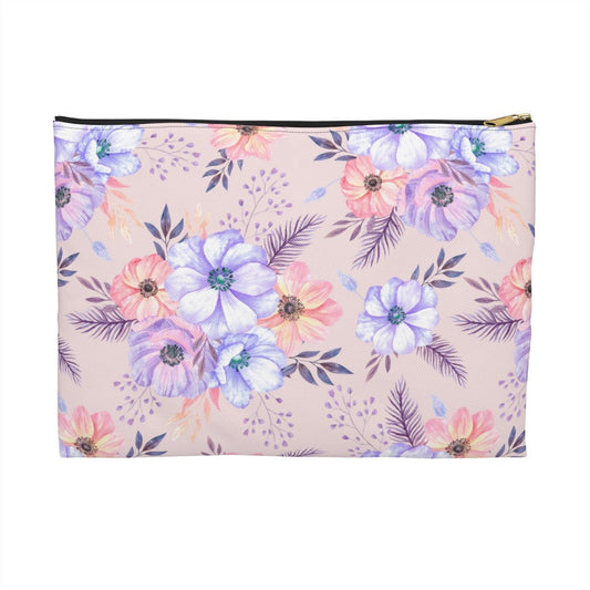 Very Peri Anemones Accessory Pouch - Puffin Lime