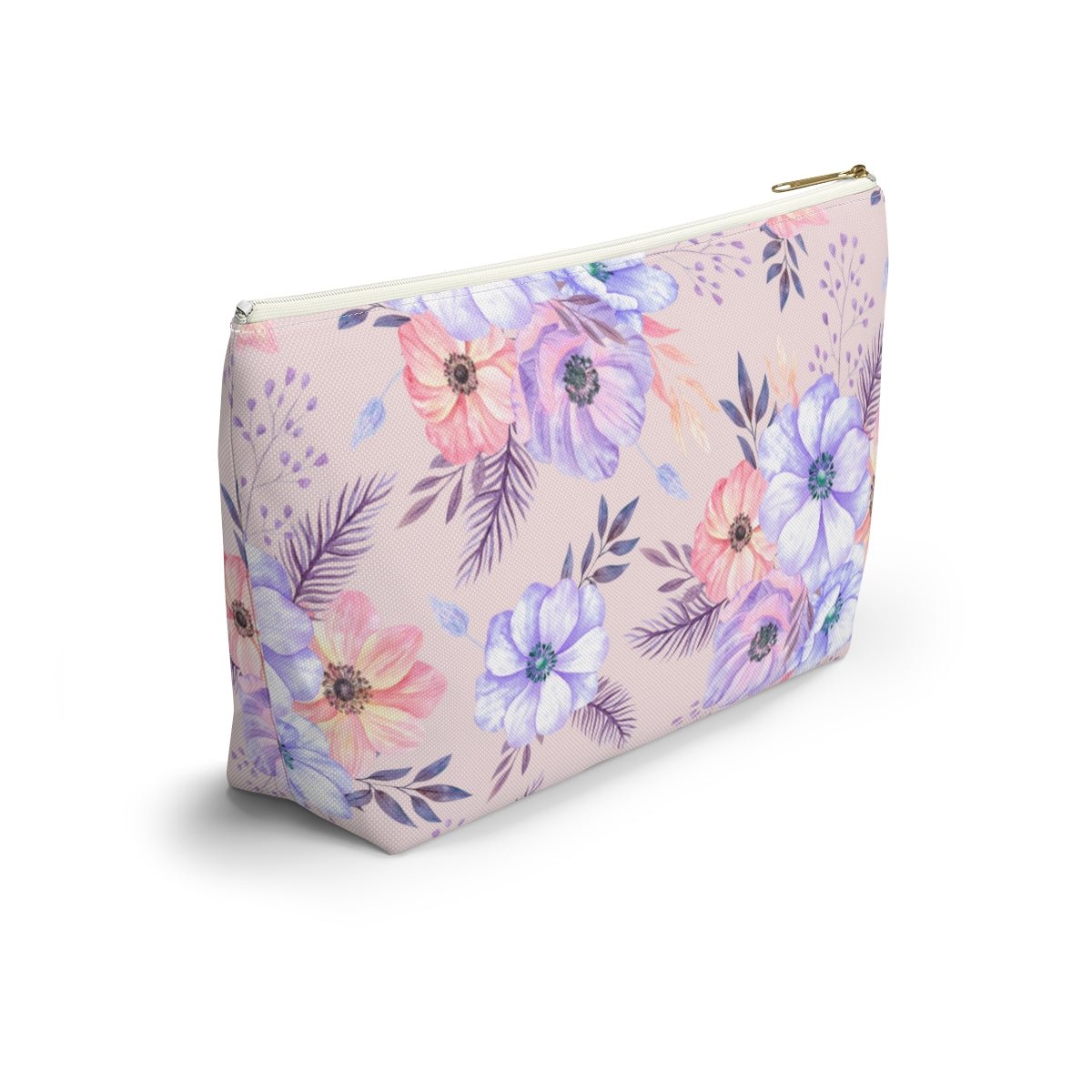 Very Peri Anemones Accessory Pouch w T-bottom - Puffin Lime