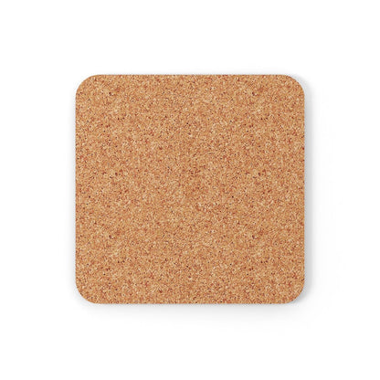 Very Peri Anemones Corkwood Coaster Set - Puffin Lime