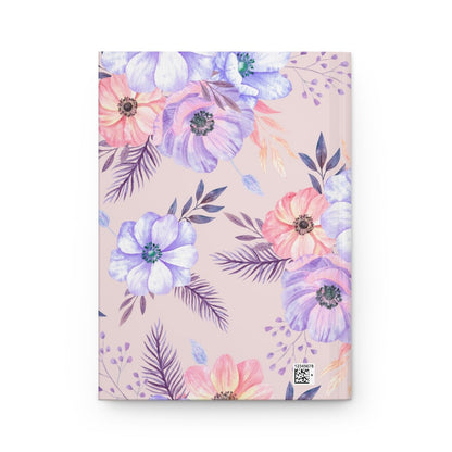 Very Peri Anemones Hardcover Journal Matte - Puffin Lime