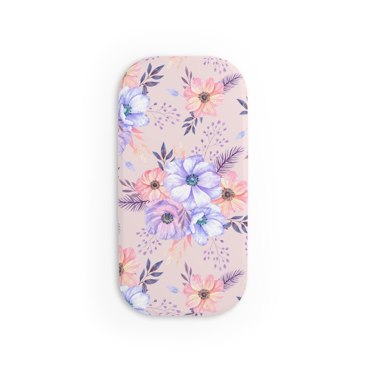 Very Peri Anemones Phone Click-On Grip - Puffin Lime