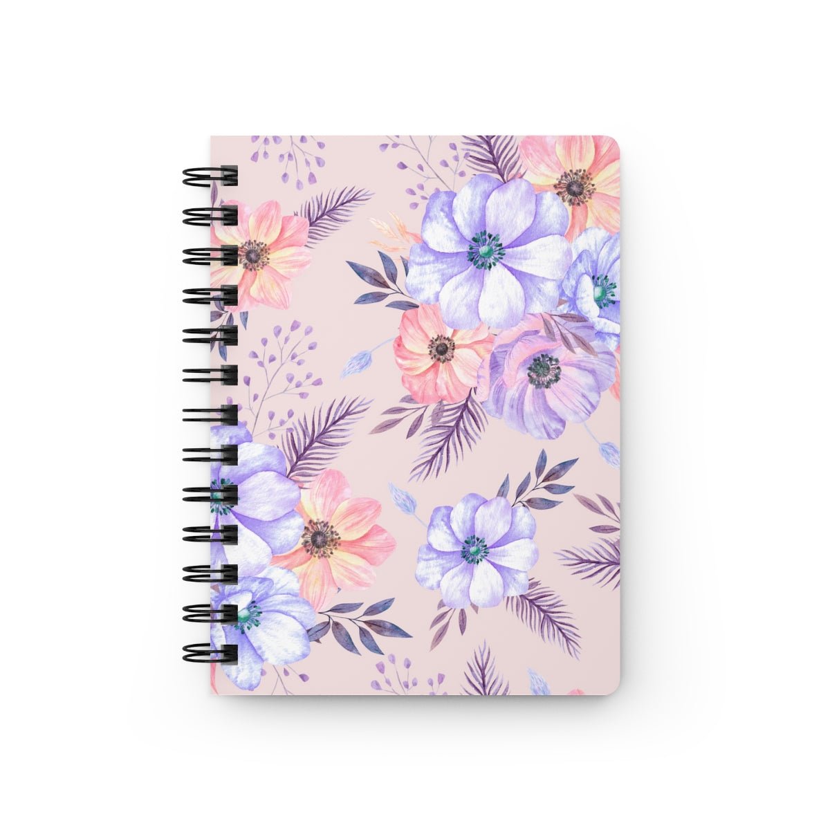 Very Peri Anemones Spiral Bound Journal - Puffin Lime