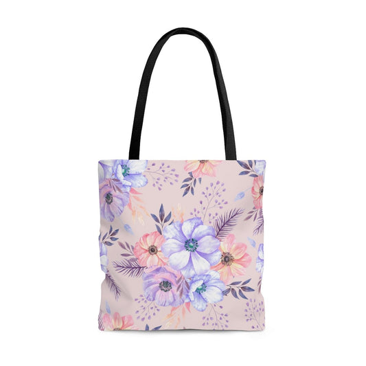 Very Peri Anemones Tote Bag - Puffin Lime
