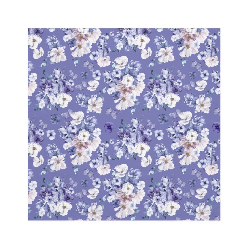 Very Peri Flowers Polyester Napkins - Puffin Lime