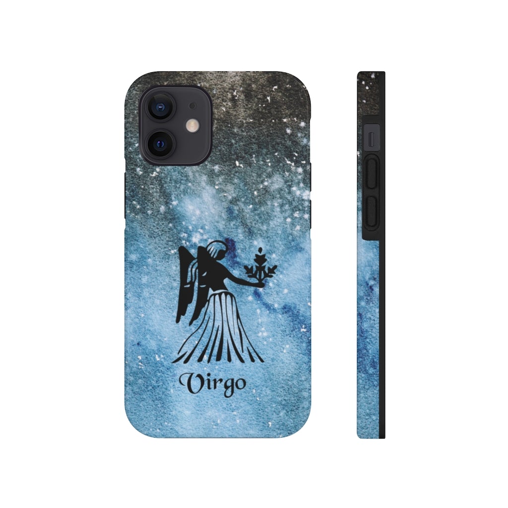Virgo Blue and Black Phone Case - Puffin Lime