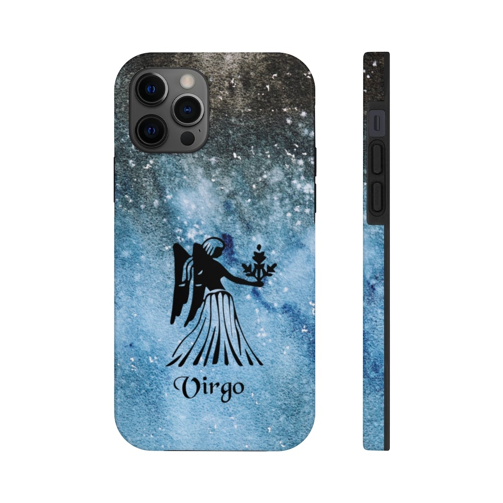Virgo Blue and Black Phone Case - Puffin Lime