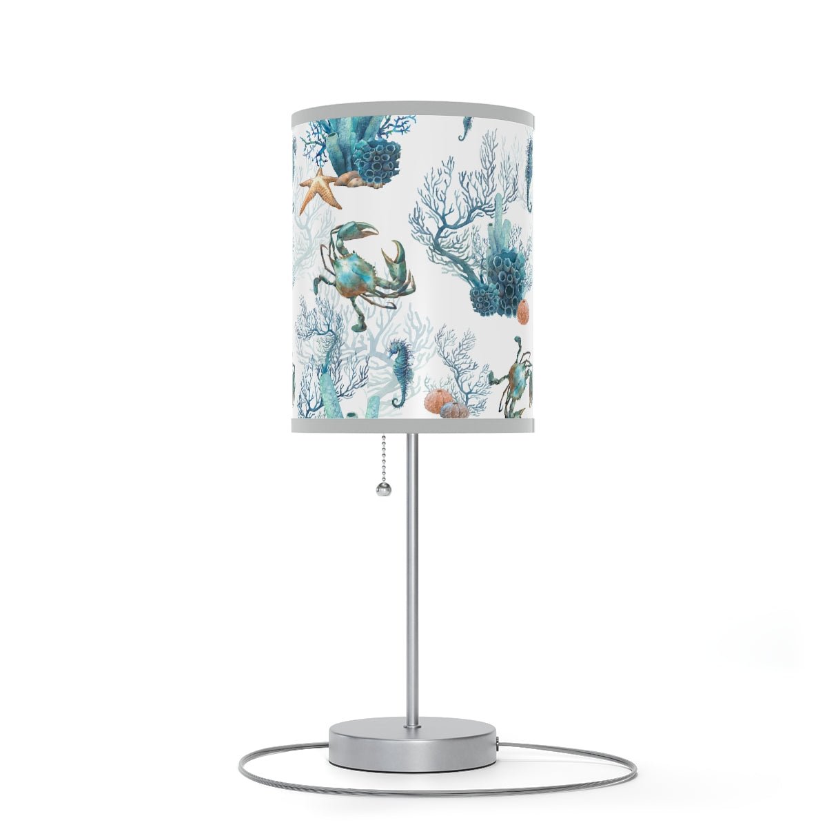 Watercolor Coral Reef Table Lamp - Puffin Lime