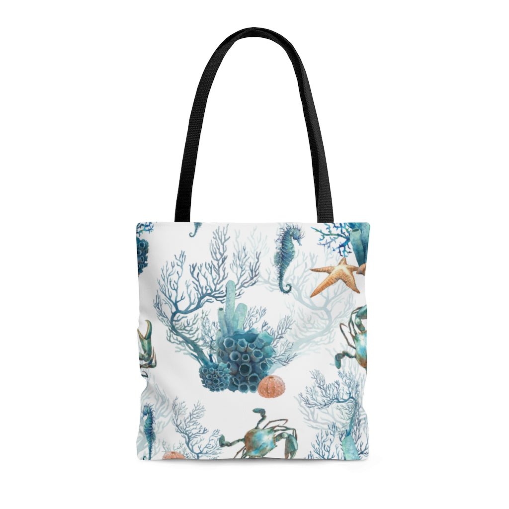 Watercolor Coral Reef Tote Bag - Puffin Lime