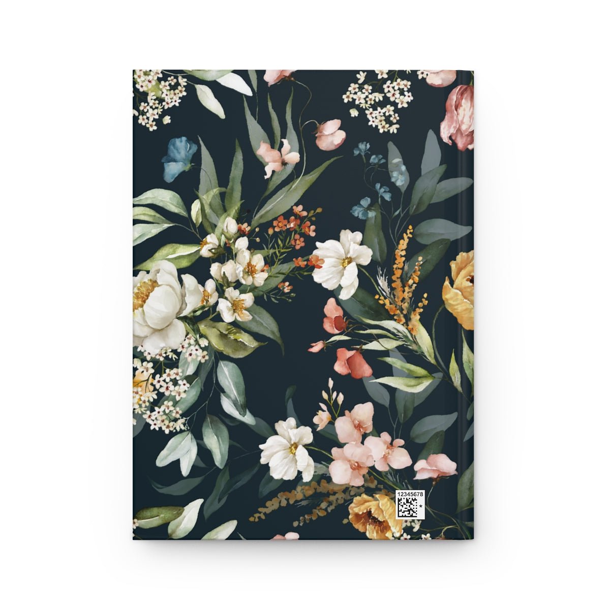 Watercolor Flowers Hardcover Journal Matte - Puffin Lime