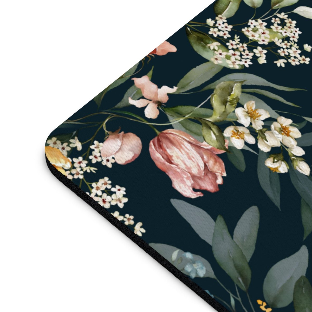 Watercolor Flowers Mouse Pad - Puffin Lime