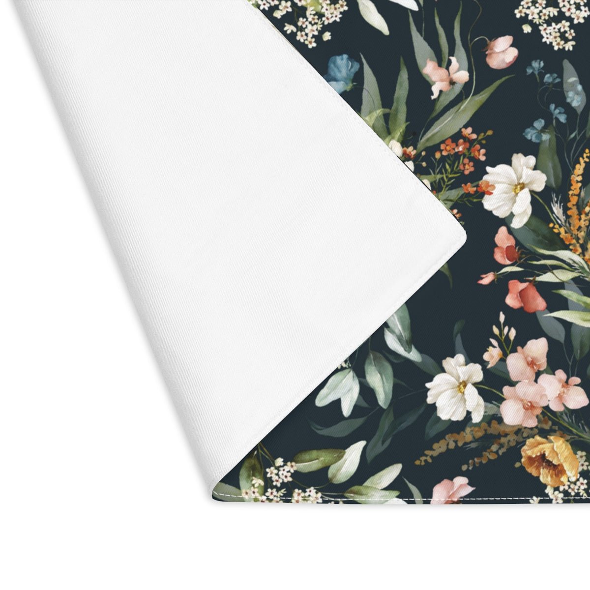 Watercolor Flowers Placemat - Puffin Lime