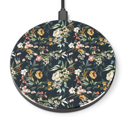 Watercolor Flowers Wireless Charger - Puffin Lime