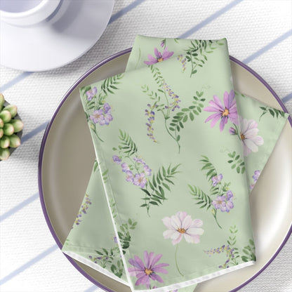 Wild Flowers Napkins Set of 4 - Puffin Lime