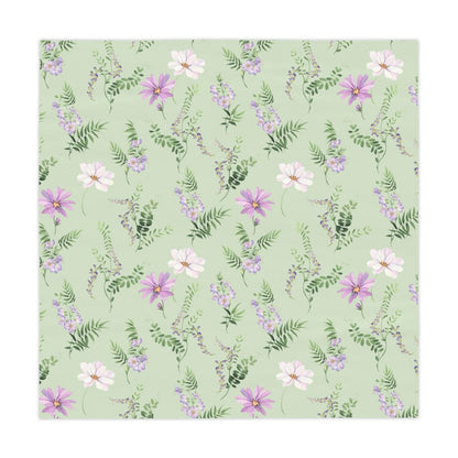 Wild Flowers Table Cloth - Puffin Lime