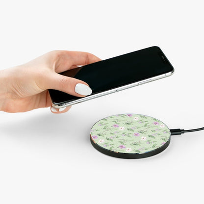Wild Flowers Wireless Charger - Puffin Lime