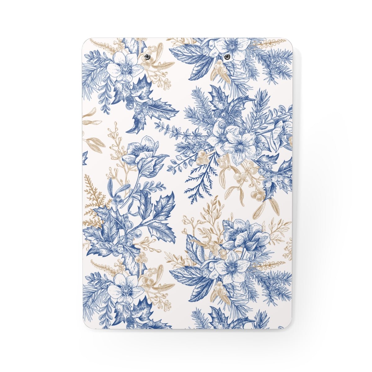 Winter Hellebore Flowers Clipboard - Puffin Lime