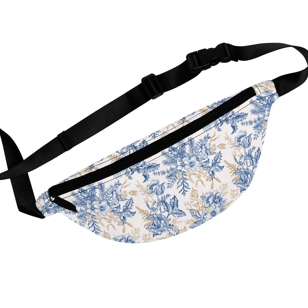 Winter Hellebore Flowers Fanny Pack - Puffin Lime