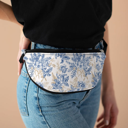 Winter Hellebore Flowers Fanny Pack - Puffin Lime