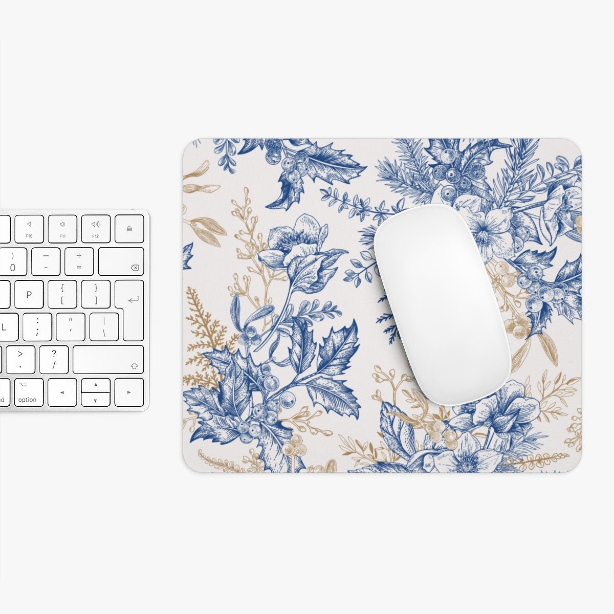 Winter Hellebore Flowers Mouse Pad - Puffin Lime