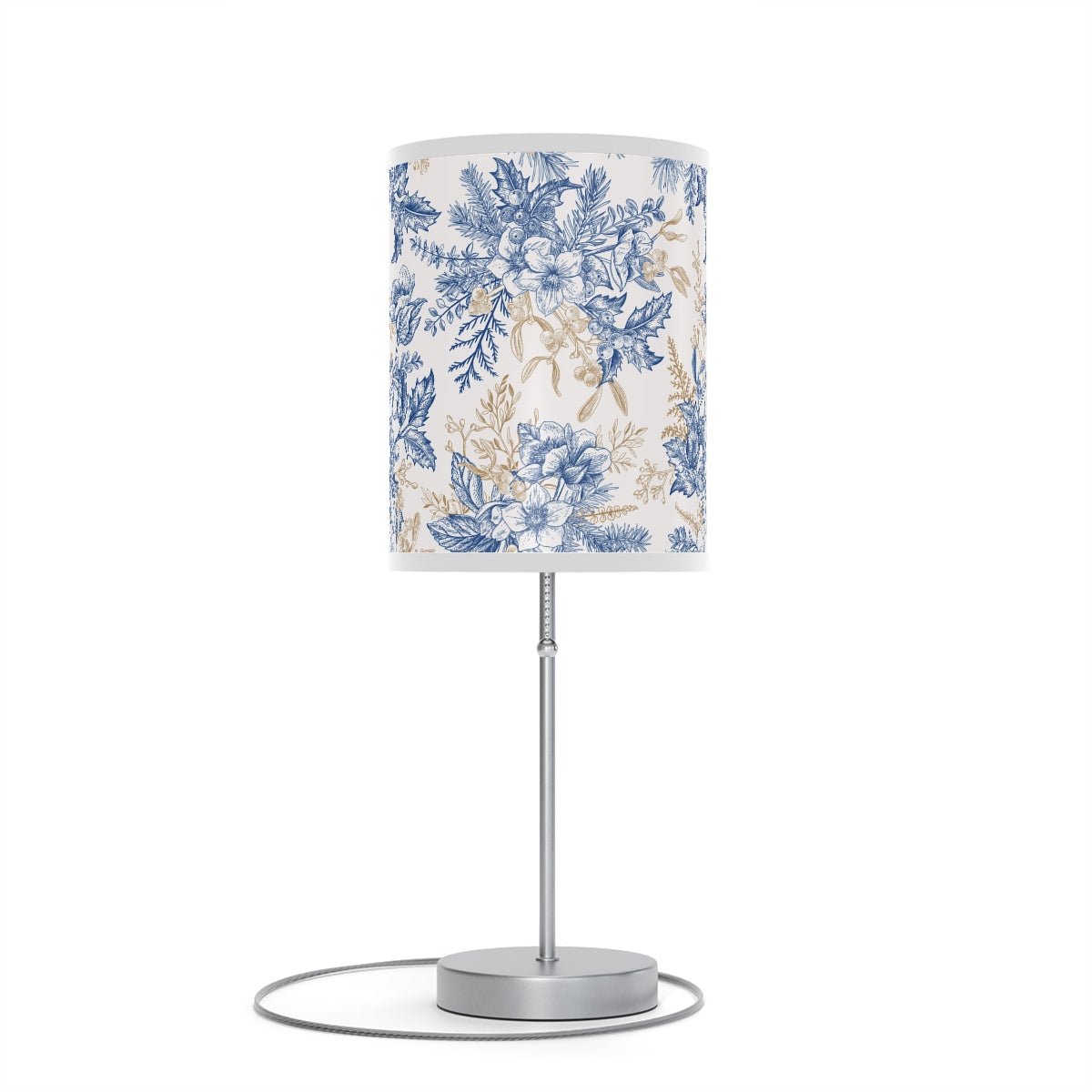 Winter Hellebore Flowers Table Lamp - Puffin Lime